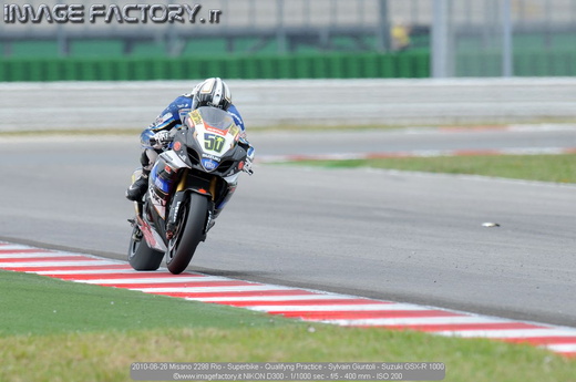 2010-06-26 Misano 2298 Rio - Superbike - Qualifyng Practice - Sylvain Giuntoli - Suzuki GSX-R 1000